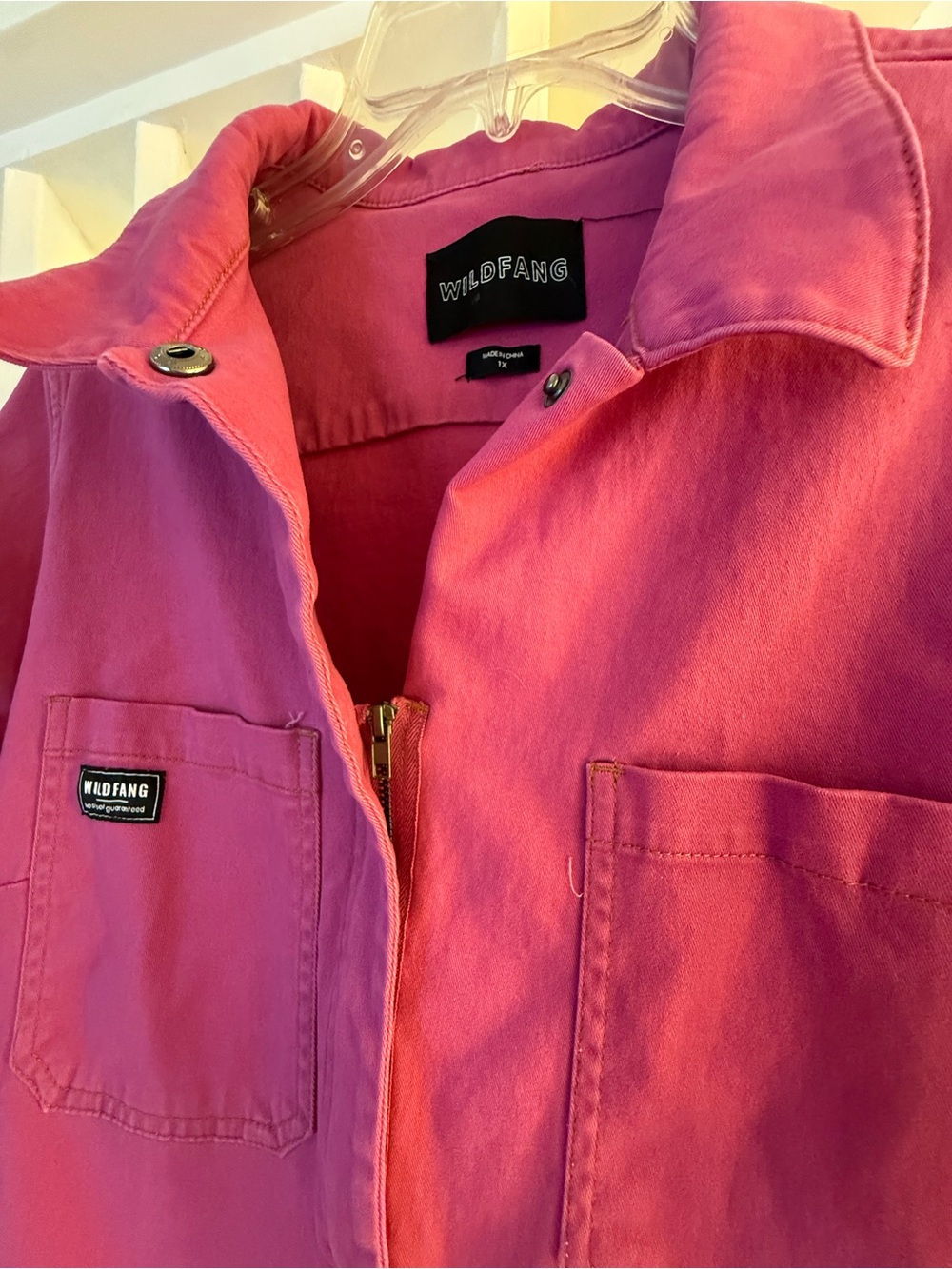 Wildfang Pink Hidden-Zip Jumpsuit - Picture 2 of 16